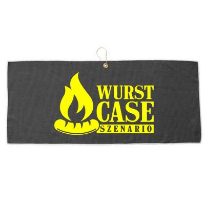 Sausage Case Scenario Sausage Grill Sayings Large Microfiber Waffle Golf Towel