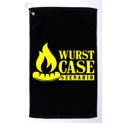 Sausage Case Scenario Sausage Grill Sayings Platinum Collection Golf Towel