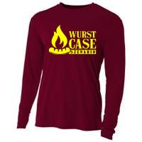 Sausage Case Scenario Sausage Grill Sayings Cooling Performance Long Sleeve Crew