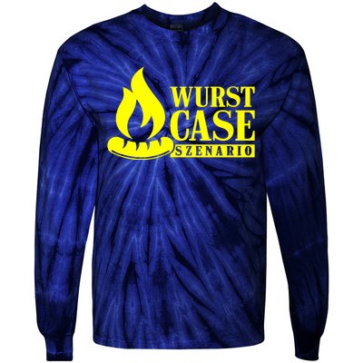 Sausage Case Scenario Sausage Grill Sayings Tie-Dye Long Sleeve Shirt