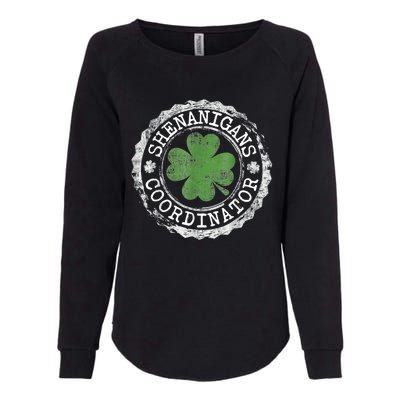 Shenanigans Coordinator Shamrock St. Patrick's Day Womens California Wash Sweatshirt