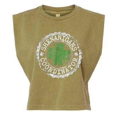 Shenanigans Coordinator Shamrock St. Patrick's Day Garment-Dyed Women's Muscle Tee