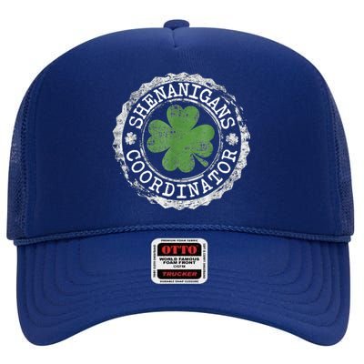 Shenanigans Coordinator Shamrock St. Patrick's Day High Crown Mesh Back Trucker Hat