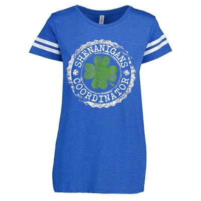 Shenanigans Coordinator Shamrock St. Patrick's Day Enza Ladies Jersey Football T-Shirt