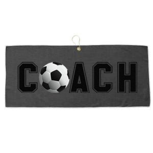 Soccer Coach Large Microfiber Waffle Golf Towel