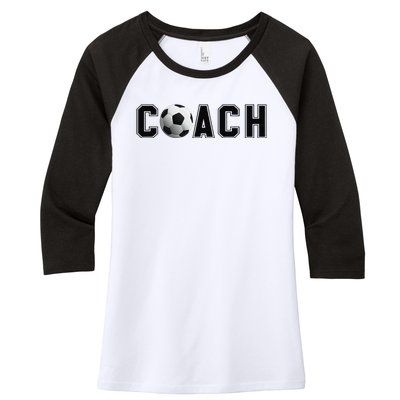 Soccer Coach Women's Tri-Blend 3/4-Sleeve Raglan Shirt