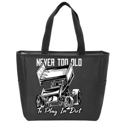 Sprint Car Zip Tote Bag