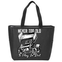 Sprint Car Zip Tote Bag