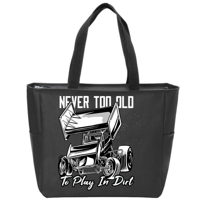 Sprint Car Zip Tote Bag