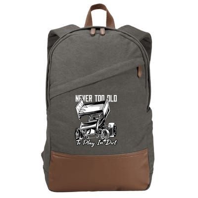 Sprint Car Cotton Canvas Backpack
