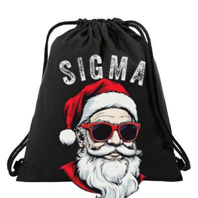 Sigma Claus Santa Funny Christmas Rizz Male The Rizzler Meme Drawstring Bag