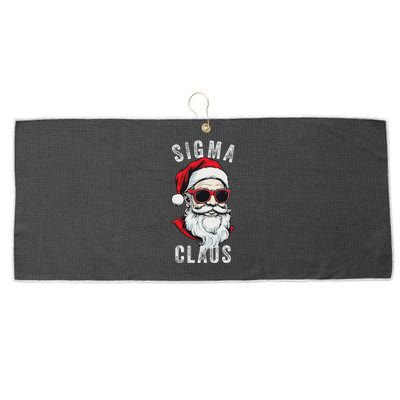 Sigma Claus Santa Funny Christmas Rizz Male The Rizzler Meme Large Microfiber Waffle Golf Towel