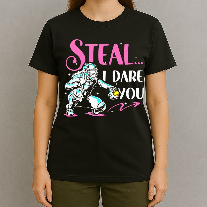 Softball Catcher Sports Design Funny Softball Player T-Shirt