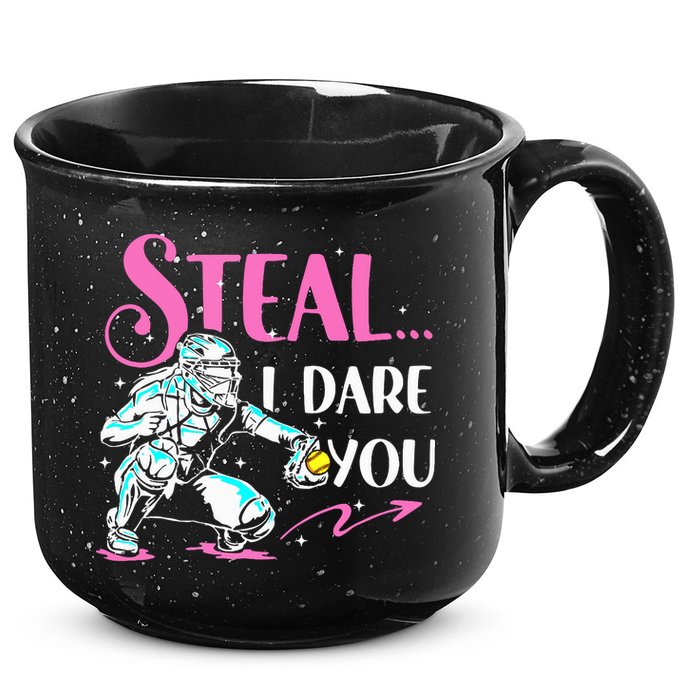 Softball Catcher Sports Design Funny Softball Player 15oz Campfire Ceramic Mug