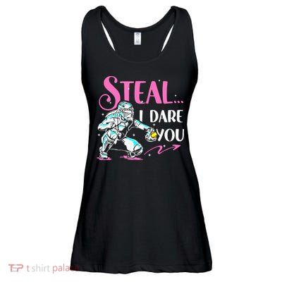 Softball Catcher Sports Design Funny Softball Player Ladies Essential Flowy Tank