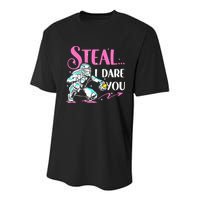 Softball Catcher Sports Design Funny Softball Player Youth Performance Sprint T-Shirt