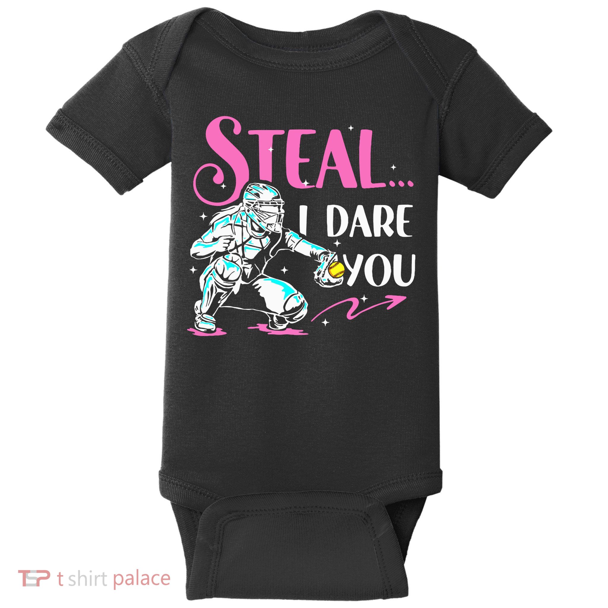 Softball Catcher Sports Design Funny Softball Player Baby Bodysuit