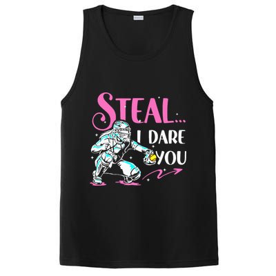 Softball Catcher Sports Design Funny Softball Player PosiCharge Competitor Tank
