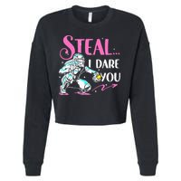 Softball Catcher Sports Design Funny Softball Player Cropped Pullover Crew