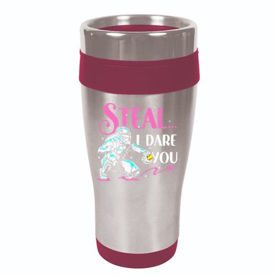 Softball Catcher Sports Design Funny Softball Player 16oz Travel Tumbler