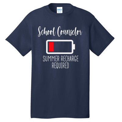 School Counselor Summer Recharge Required Last Day School Tall T-Shirt