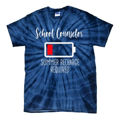 School Counselor Summer Recharge Required Last Day School Tie-Dye T-Shirt