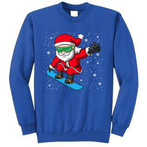 Santa Claus Snowboarding On Snowflakes Snowboard Dad Gift Sweatshirt