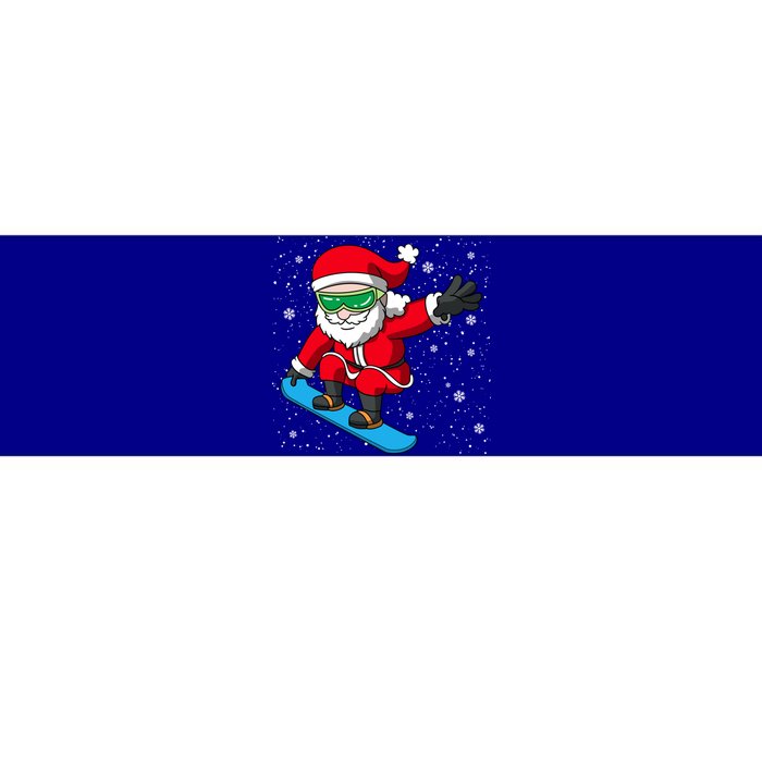 Santa Claus Snowboarding On Snowflakes Snowboard Dad Gift Bumper Sticker