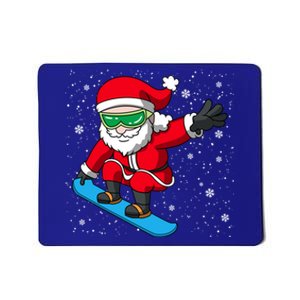 Santa Claus Snowboarding On Snowflakes Snowboard Dad Gift Mousepad