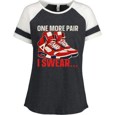 Shoe Collector Sneakerhead Shoe Lover I Love Sneakers Enza Ladies Jersey Colorblock Tee