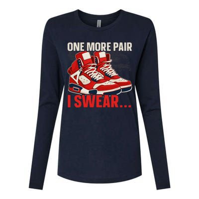 Shoe Collector Sneakerhead Shoe Lover I Love Sneakers Womens Cotton Relaxed Long Sleeve T-Shirt