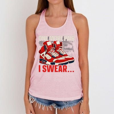 Shoe Collector Sneakerhead Shoe Lover I Love Sneakers Women's Knotted Racerback Tank