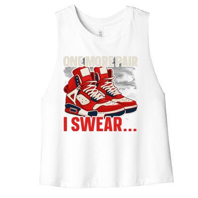 Shoe Collector Sneakerhead Shoe Lover I Love Sneakers Women's Racerback Cropped Tank