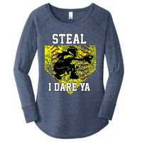 Softball Catcher Steal I Dare Ya Funny Player Girl Women's Perfect Tri Tunic Long Sleeve Shirt