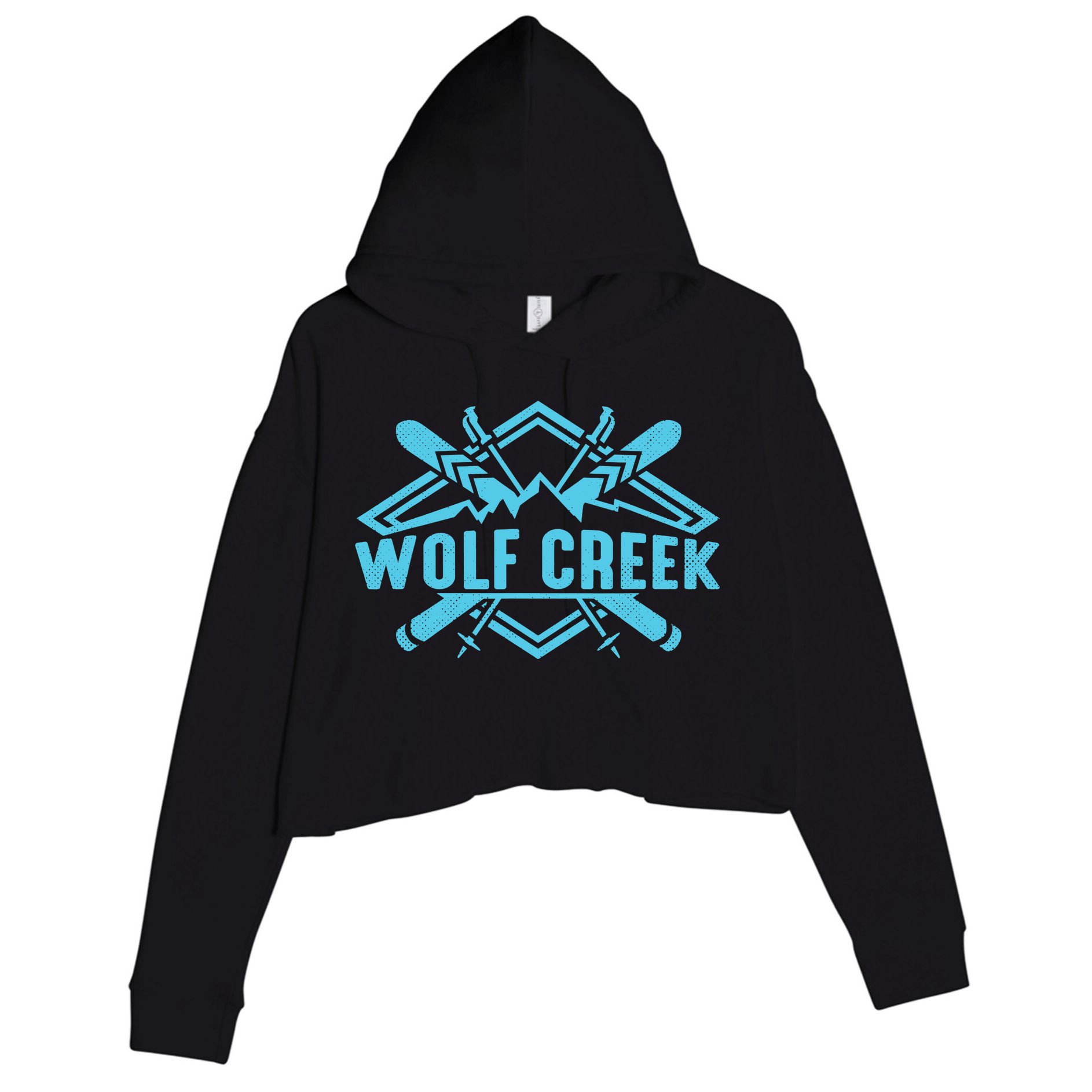 Skiing Colorado Skier Downhill Alpine Ski Resort Wolf Creek Crop Fleece Hoodie