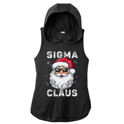 Sigma Claus Santa Funny Christmas Rizz Male The Rizzler Meme Ladies PosiCharge Tri-Blend Wicking Draft Hoodie Tank