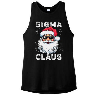 Sigma Claus Santa Funny Christmas Rizz Male The Rizzler Meme Ladies PosiCharge Tri-Blend Wicking Tank