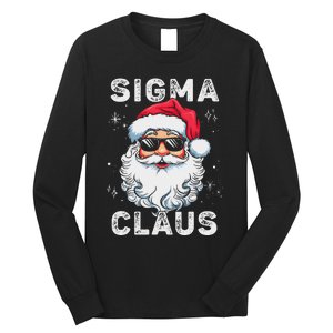 Sigma Claus Santa Funny Christmas Rizz Male The Rizzler Meme Long Sleeve Shirt