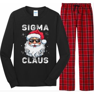 Sigma Claus Santa Funny Christmas Rizz Male The Rizzler Meme Long Sleeve Pajama Set