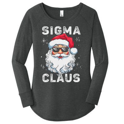 Sigma Claus Santa Funny Christmas Rizz Male The Rizzler Meme Women's Perfect Tri Tunic Long Sleeve Shirt