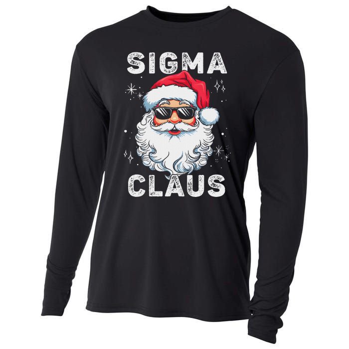 Sigma Claus Santa Funny Christmas Rizz Male The Rizzler Meme Cooling Performance Long Sleeve Crew