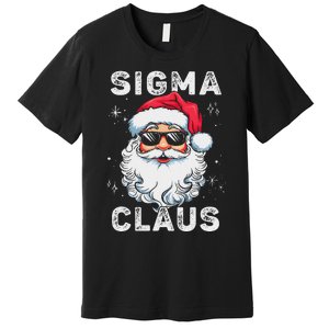 Sigma Claus Santa Funny Christmas Rizz Male The Rizzler Meme Premium T-Shirt