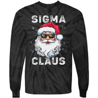 Sigma Claus Santa Funny Christmas Rizz Male The Rizzler Meme Tie-Dye Long Sleeve Shirt