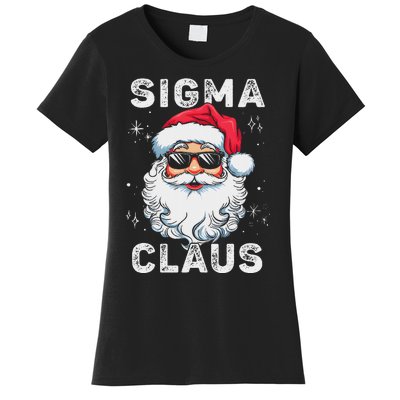 Sigma Claus Santa Funny Christmas Rizz Male The Rizzler Meme Women's T-Shirt