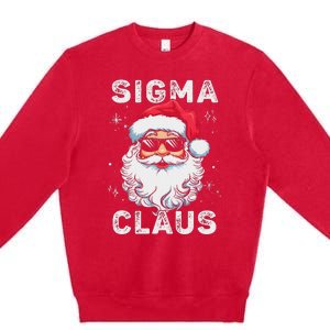 Sigma Claus Santa Funny Christmas Rizz Male The Rizzler Meme Premium Crewneck Sweatshirt