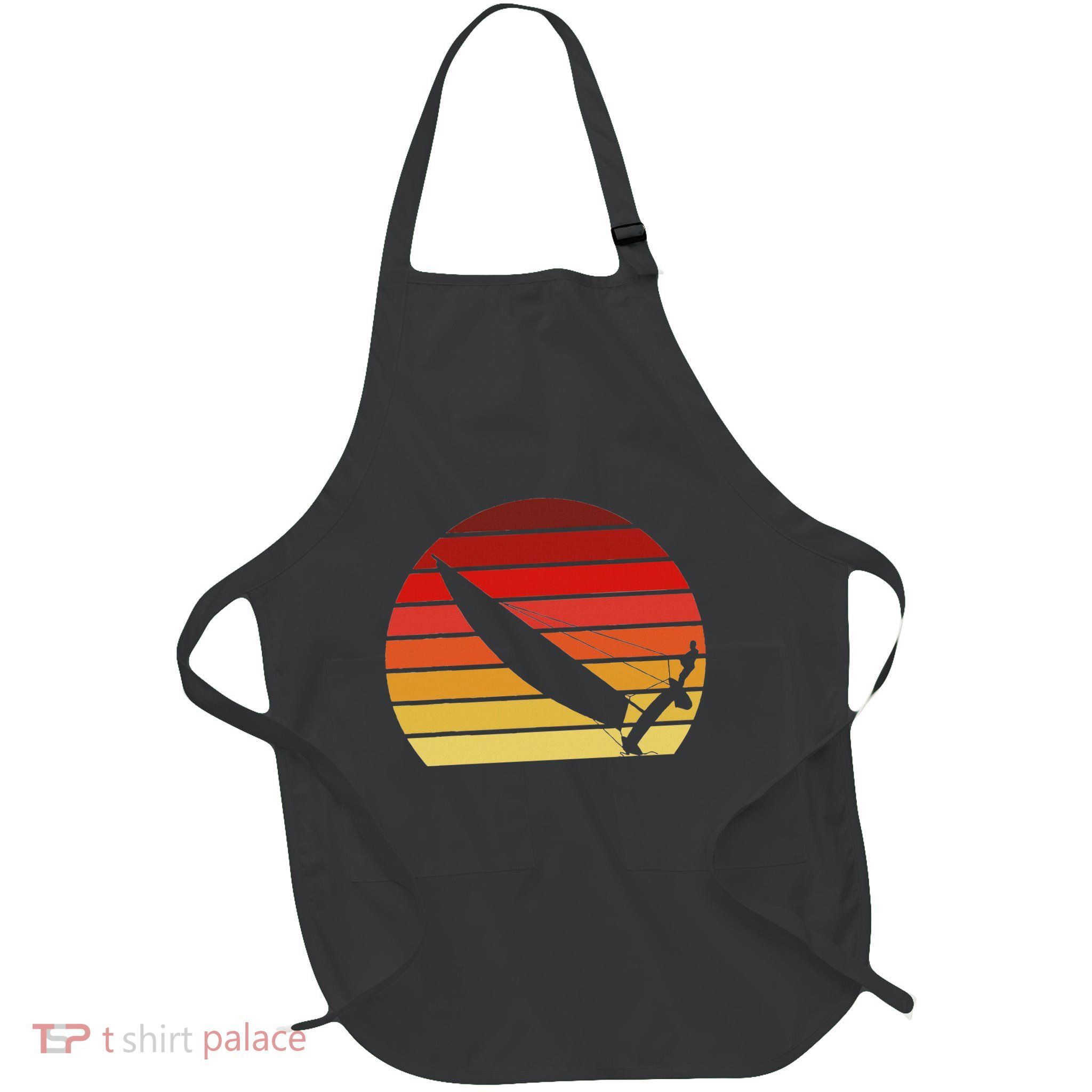 Sunset Catamaran Sailing Full-Length Apron With Pockets