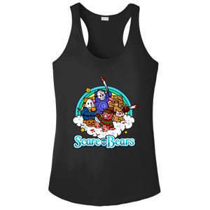 Scary Care Scare Bears Funny Halloween Horror Faces Custom Ladies PosiCharge Competitor Racerback Tank