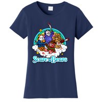 Scary Care Scare Bears Funny Halloween Horror Faces Custom Women's T-Shirt