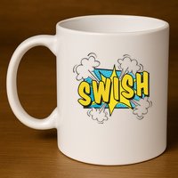 Swish Comic 11oz C Handle Ceramic Mug