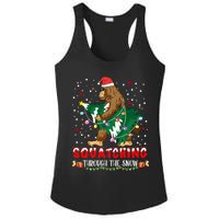 Sasquatch Christmas Squatching Bigfoot Santa Xmas Tree Light Ladies PosiCharge Competitor Racerback Tank